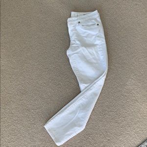 J. Crew white ankle jeans